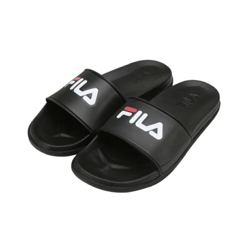 FILA Slip Resistant Odor Resistant Slide Slippers Unisex Black-1