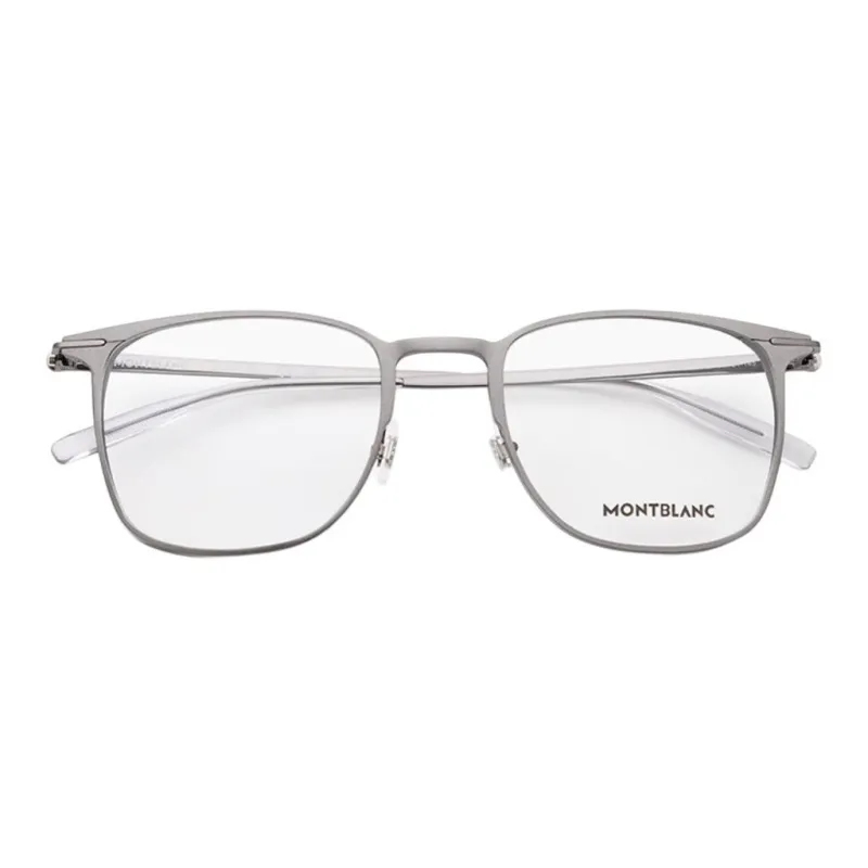 MONTBLANC Titanium Irregular Shape Eyeglass Frames Men's Light Gun Color-2