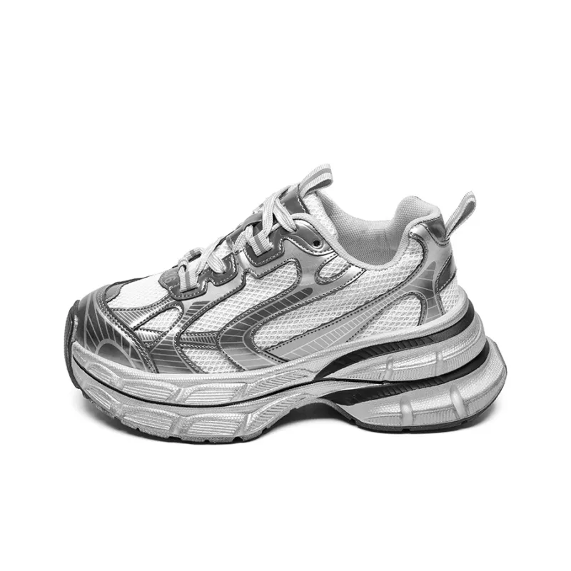 ZHR Slip Resistant, Abrasion Resistant, Lightweight, Height Increasing Low Top Chunky Sneakers Women's-0
