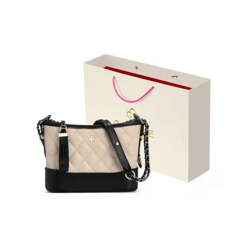 CASSILE Shoulder Bags Black With Milkshake White