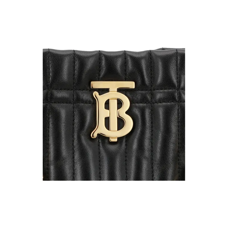 Burberry Lola Lola Bag Quilting Lambskin Bucket Bag Storage Bag Shoulder Bag Crossbody Bag Handbag Mini Women's Black-8