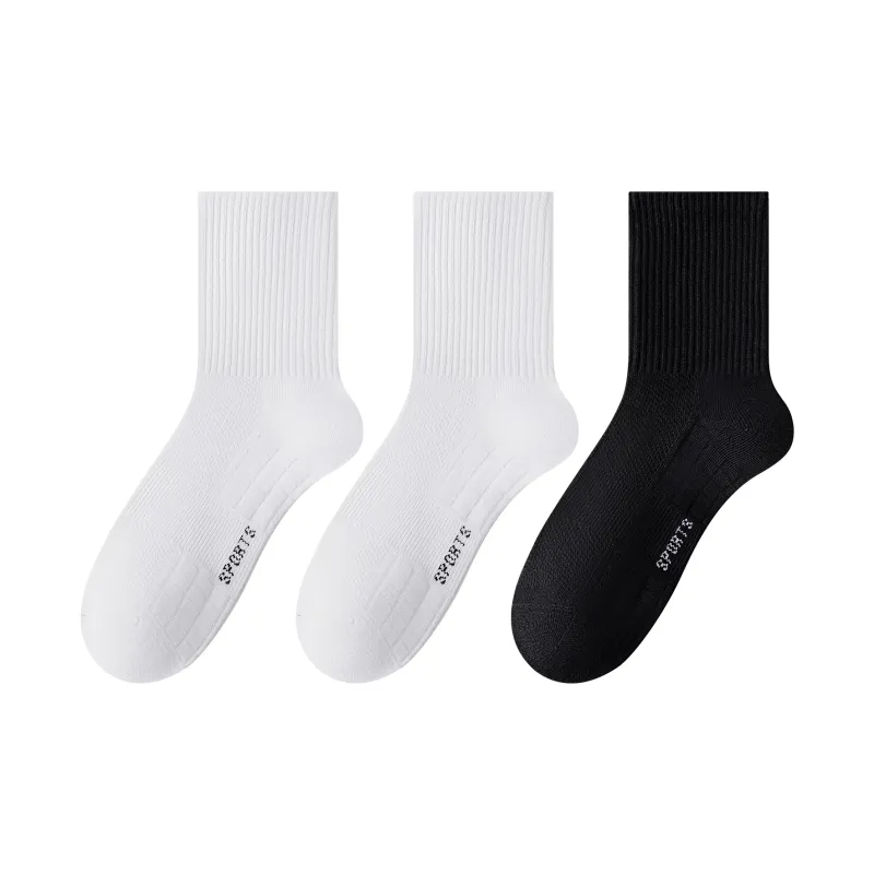 XXLLG Mid Calf Socks Men's 3 Pack-6