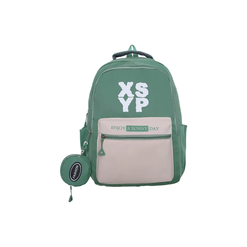 KAKAXI Nylon Backpack Unisex Black/Cyan/Green/Blue/Pink-7