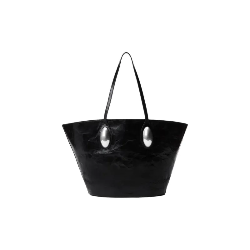 Alexander Wang Cow Leather Tote Bag, Shopping Bag, Shoulder Bag, Handbag Tubas Women's Black-2