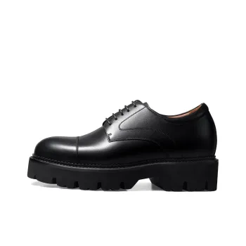 Zuti British Business Calfskin Derby Shoes Casual Shoes Approx. 8.5cm Men's Black