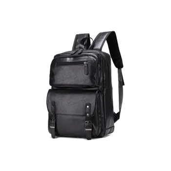 Kaka Tree PU Backpack Regular Unisex Black/Brown