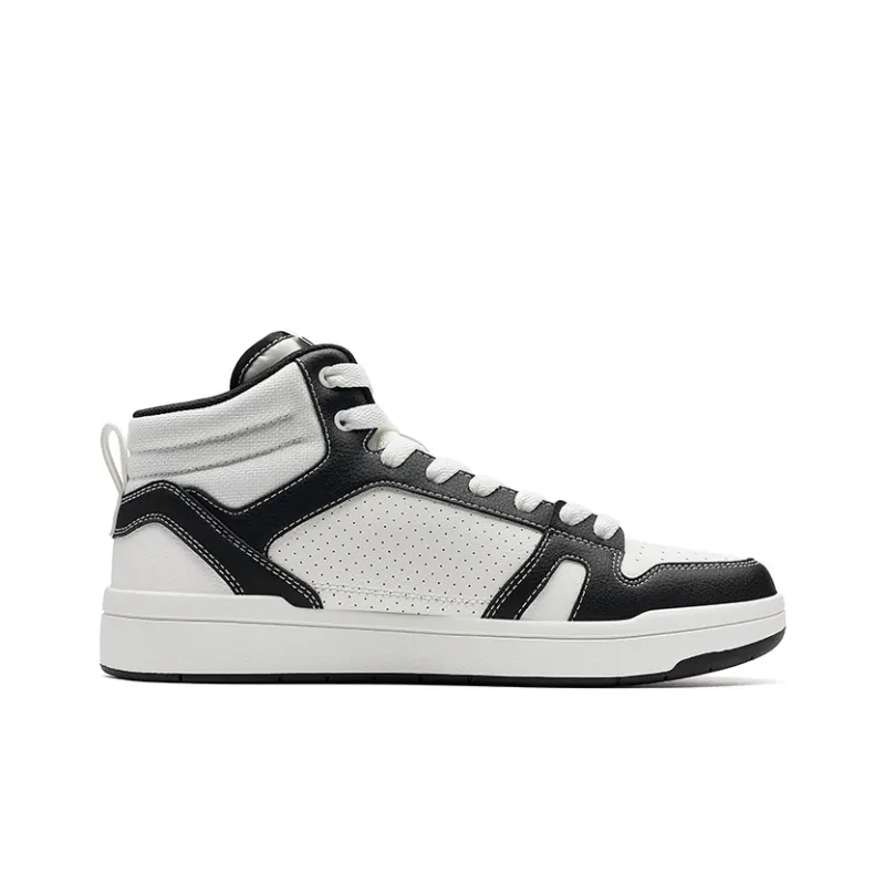XTEP MAXX LITE Lightweight High Top Skateboard Shoes Men's Canvas White/Black-1