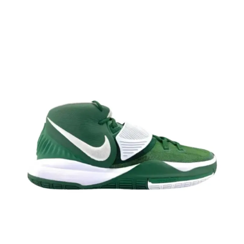 Nike Kyrie 6 Anti Slip Wear Resistant Mid Top Basketball Shoes Men's Green White-1