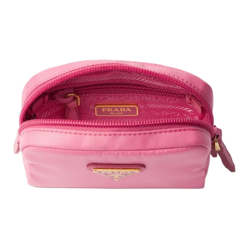 PRADA Re-Nylon Fabric Makeup Bag Women's Begonia Pink-4