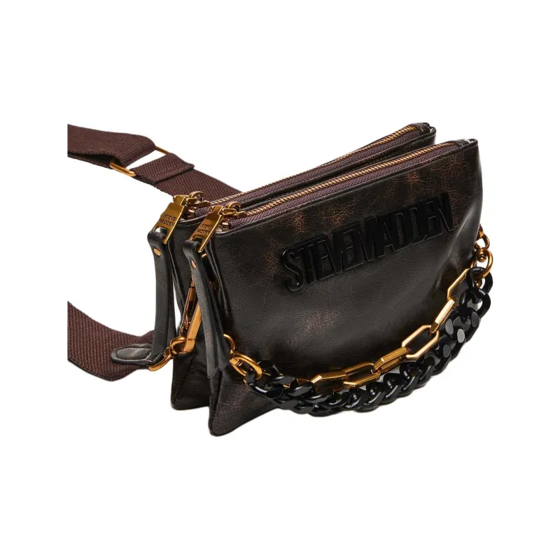 STEVE MADDEN Synthetic Material Shoulder Bag Crossbody Bag Women's Dark Brown-2
