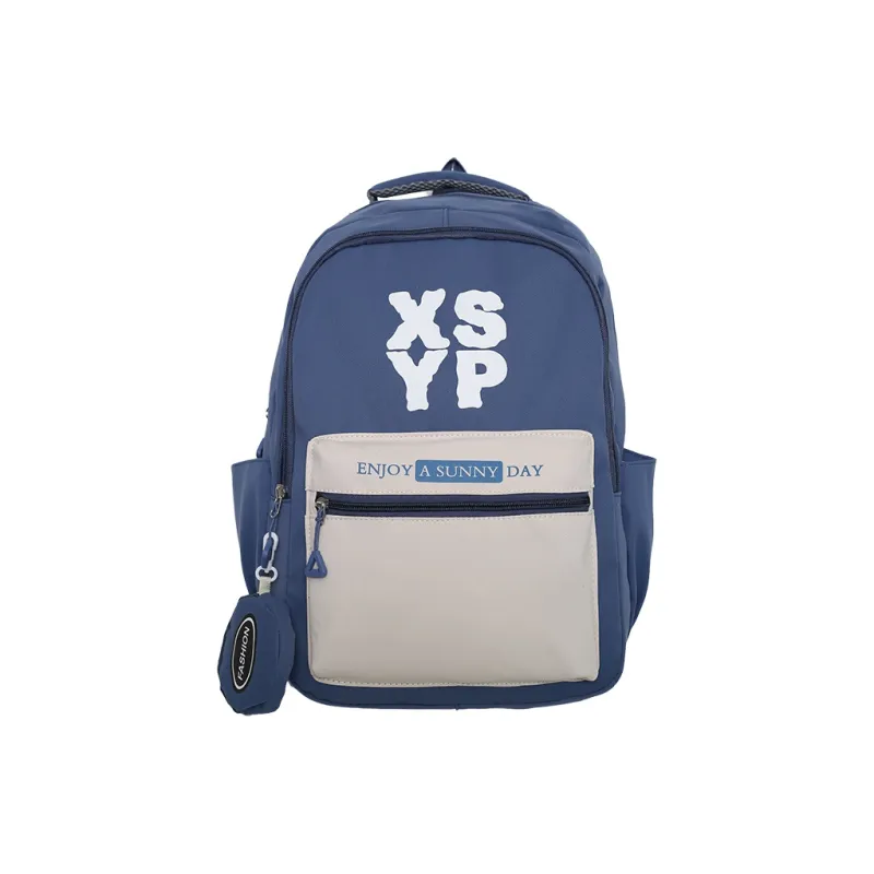 KAKAXI Nylon Backpack Unisex Black/Cyan/Green/Blue/Pink-5