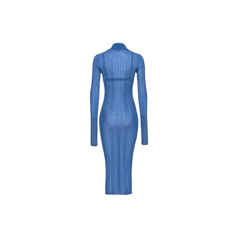 PINKO Long Sleeved Dress Women's Blue-1
