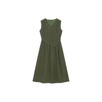 IHIMI Sleeveless Dress Women's Army Green