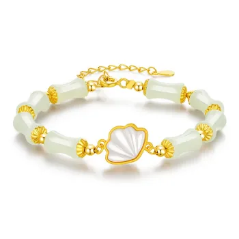 Bao Yi Hetian Jade Bracelets Women's Pale Greenish-White Jade
