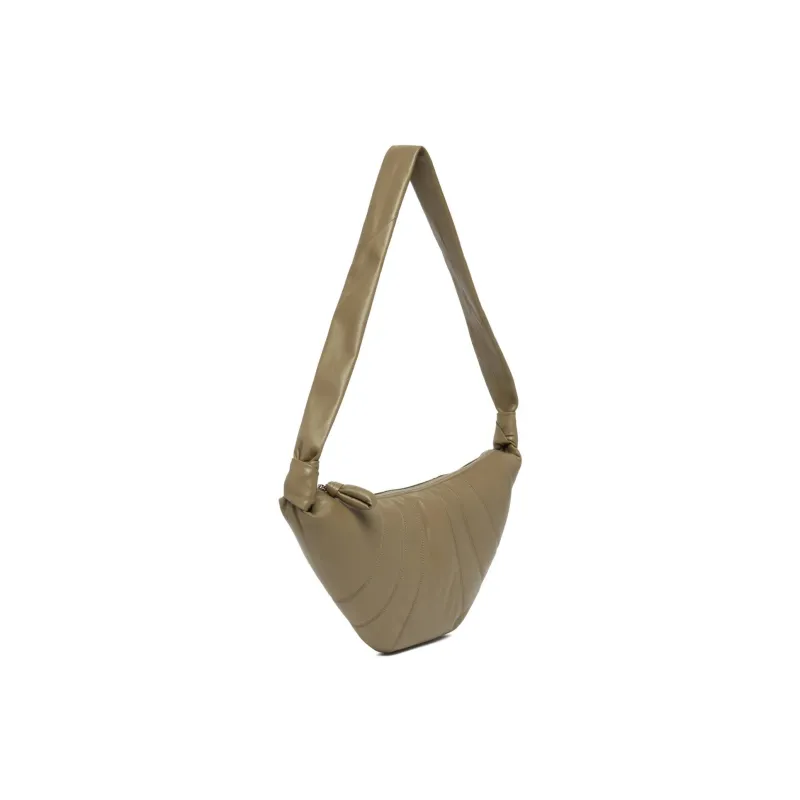 Lemaire Leather Croissant Bag, Handbag, Shoulder Bag Medium Size Women's Green-1