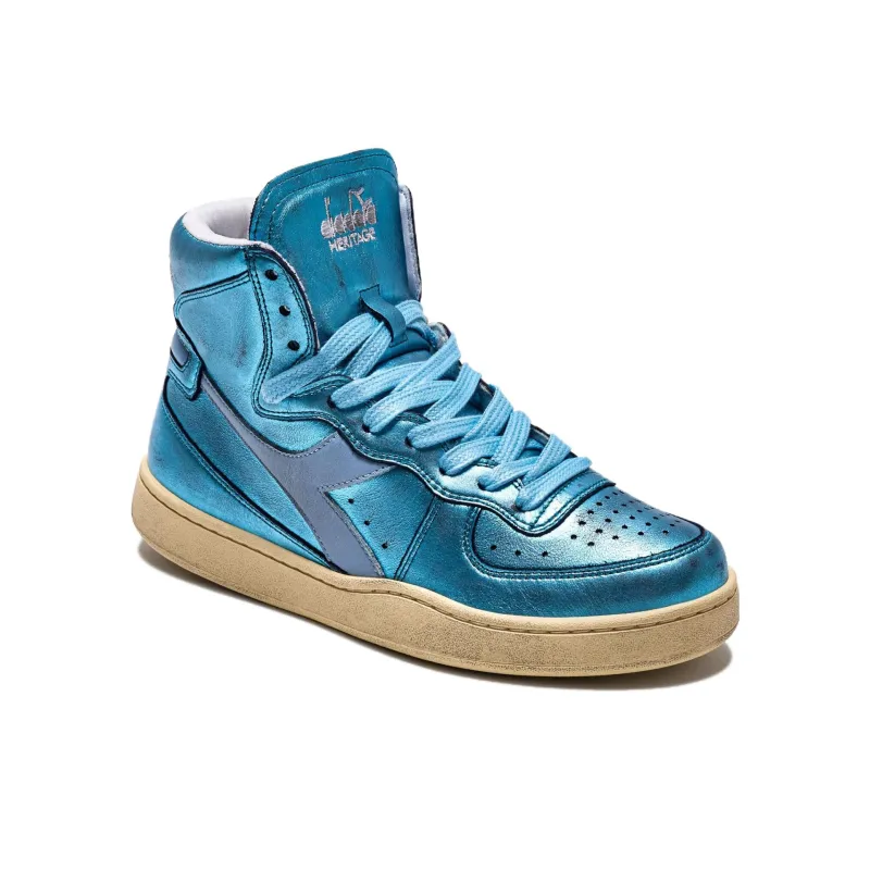 Diadora Mi Basket Non-slip Lightweight High-Top Skateboard Shoes Unisex Blue-2