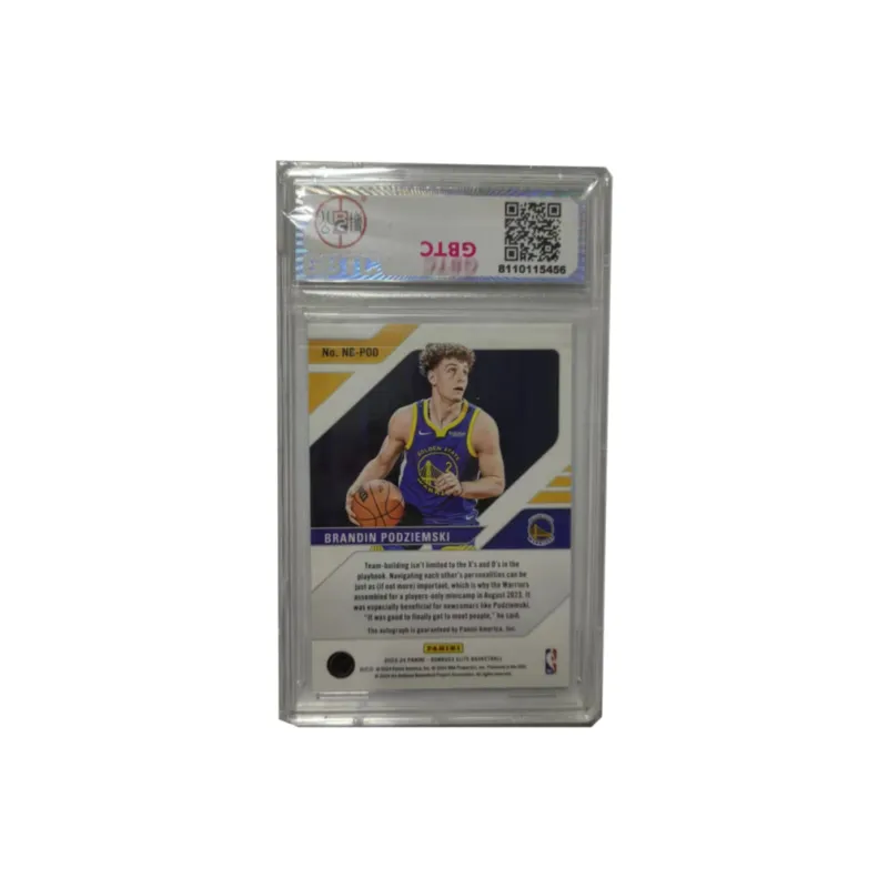PANINI Brandin Podziemski 2023 24 DONRUSS ELITE Gongbo Signature 10 Points Card Condition 9.5 Points Graded Cards 1 Pc-1