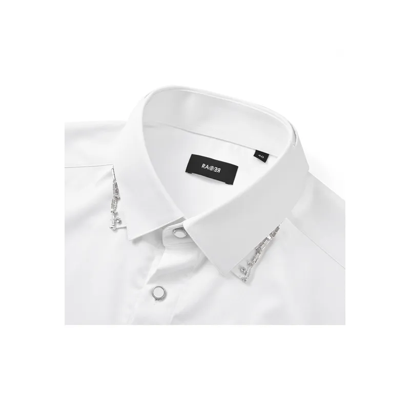 RARE Long Sleeved Shirts Men's White-3