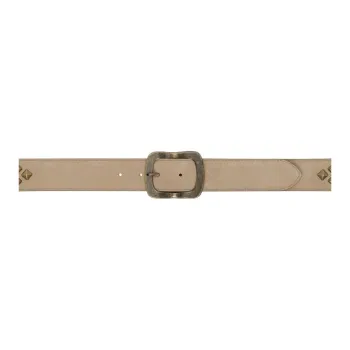 Needles Logo Identification Suede Leather Belts Men's Brown Width: 4CM