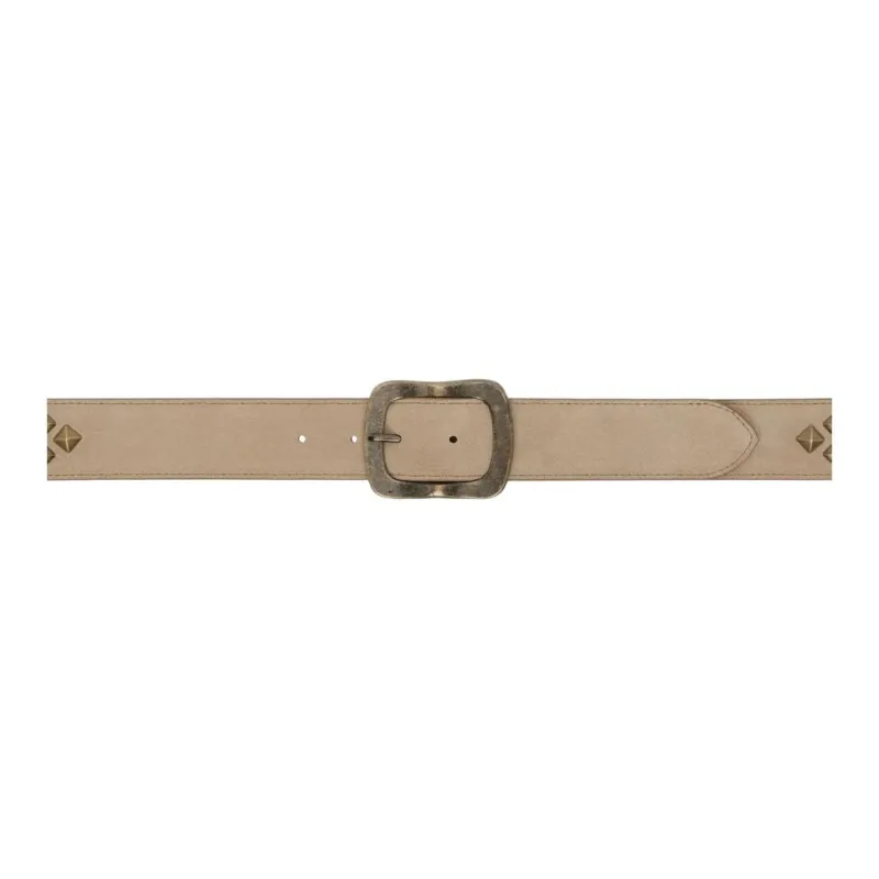 Needles Logo Identification Suede Leather Belts Men's Brown Width: 4CM-0