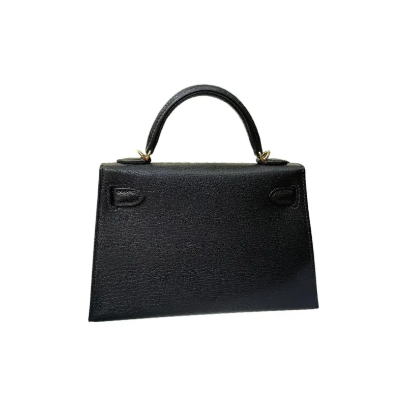 HERMES Mini Kelly Chamkila Goat Skin Kelly Bag Handbag Shoulder Bag Crossbody Bag Mini Women's 89 Noir Black-1