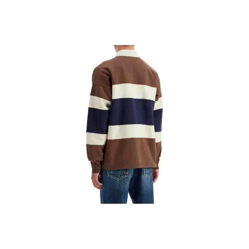 AUTRY Striped Jersey Polo Shirt-1