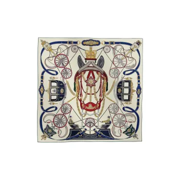 HERMES Mulberry Silk Silk Scarves Unisex White