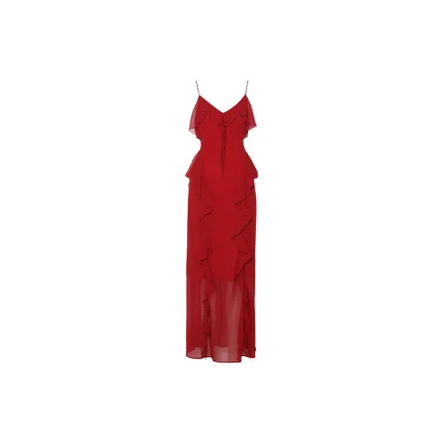 DPLAY Slip Dresses Women's Vintage Red