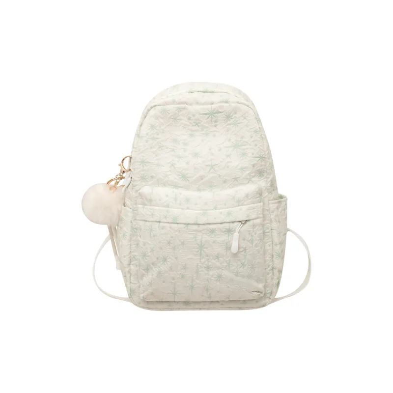 Kaka Tree Nylon Backpack Unisex Gray/Green/Pink/Yellow-2
