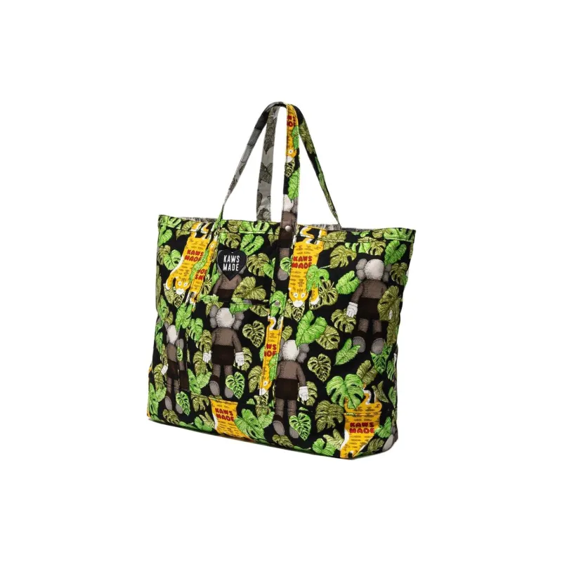 HUMAN MADE Cotton Tote Bag Shopping Bag Handbag Women's Black Green-1