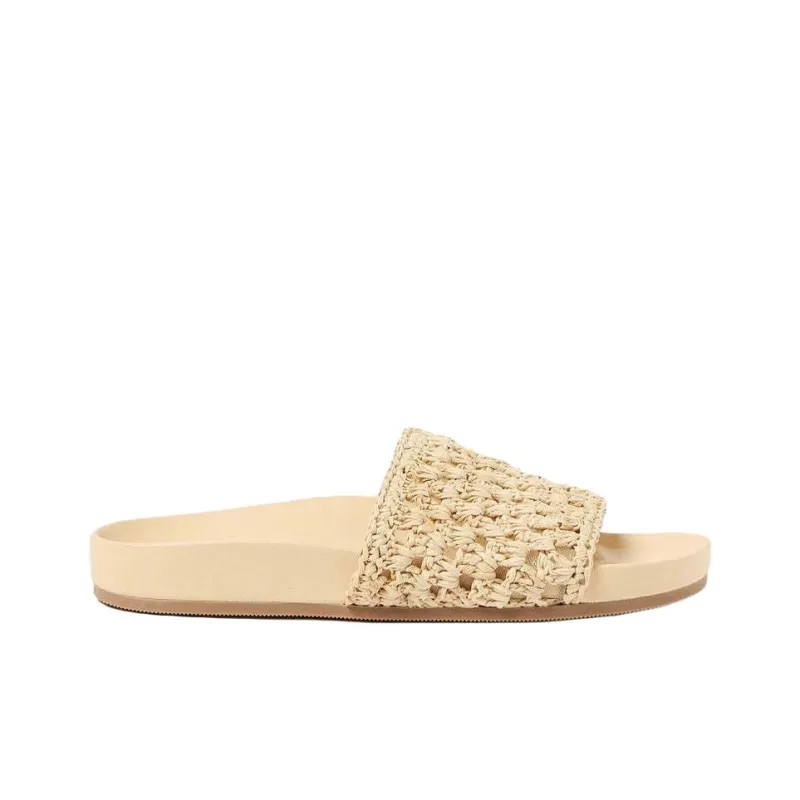 Loeffler Randall Slide Slippers Women's Beige-1