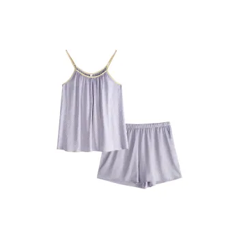 Xuan Liang Pajama Set Women's Gray Purple