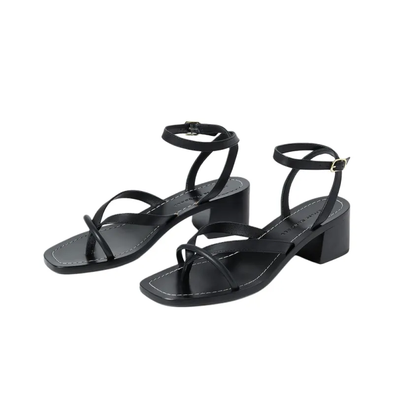 Loeffler Randall Eloise Strap Sandals 5cm Women's Black-3