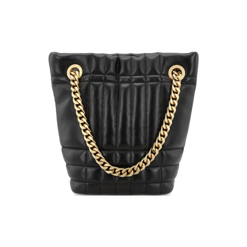 Burberry Lola Lola Bag Quilting Lambskin Bucket Bag Storage Bag Shoulder Bag Crossbody Bag Handbag Mini Women's Black-5