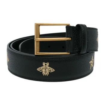 GUCCI Pre-Owned 2016-2021 Bees And Stars Print Leather Belt