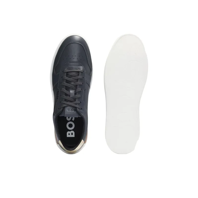 HUGO BOSS Low-Top Skateboard Shoes Men's Dark Gray-4