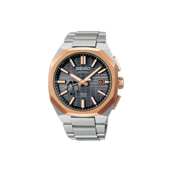 SEIKO Automatic Mechanical Movement Titanium Strap Watch Men's Watches Black Dial