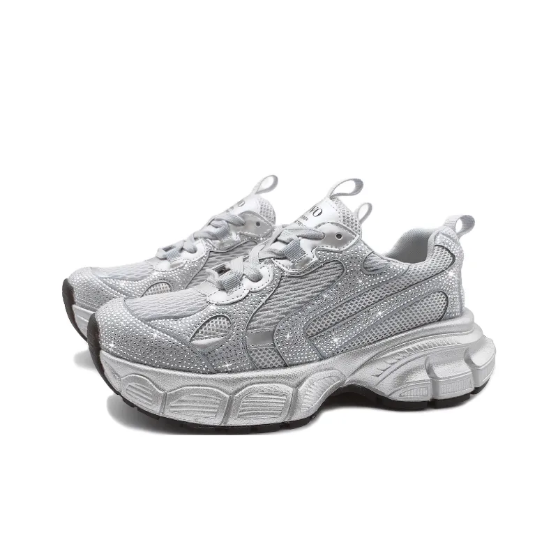CHOVO Sparkling Galaxy Height Increasing Lightweight Breathable Low-Top Chunky Sneakers Women's-1