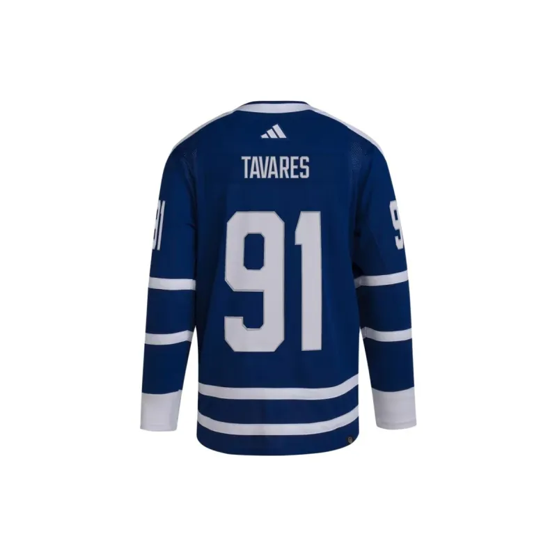 Adidas LEAFS TAVARES AUTHENTIC REVERSE RETRO WORDMARK JERSEY T-Shirt Men's Royal Blue-1