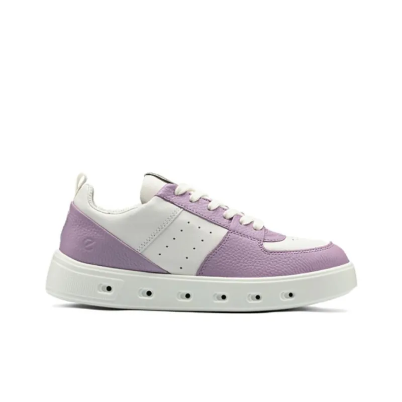 Ecco Low-Top Skateboard Shoes Women's Purple White-1