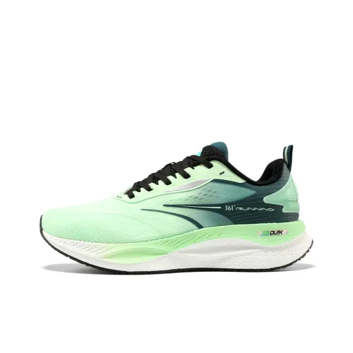 361° Speed Boost CQT Running Shoes Men Low-Top Ice Emerald Green/Numbers Cyan Blue