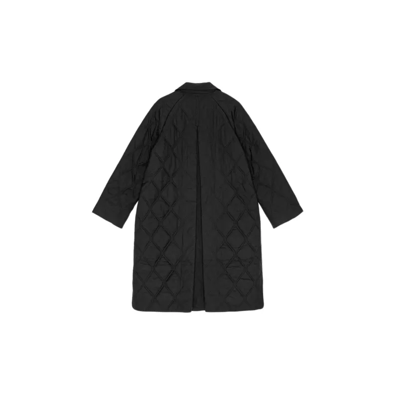 GANNI Mid Length Quilted Coat-1
