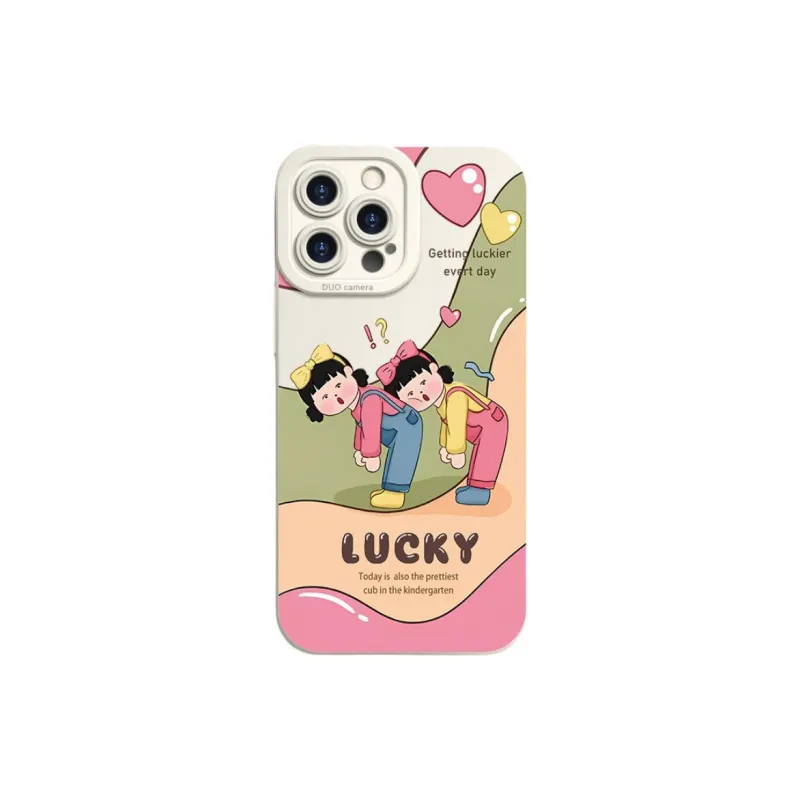 Mivana Silicone Material Curvy Girl Phone Cases Available For Apple 15 Girlish Cartoon-0