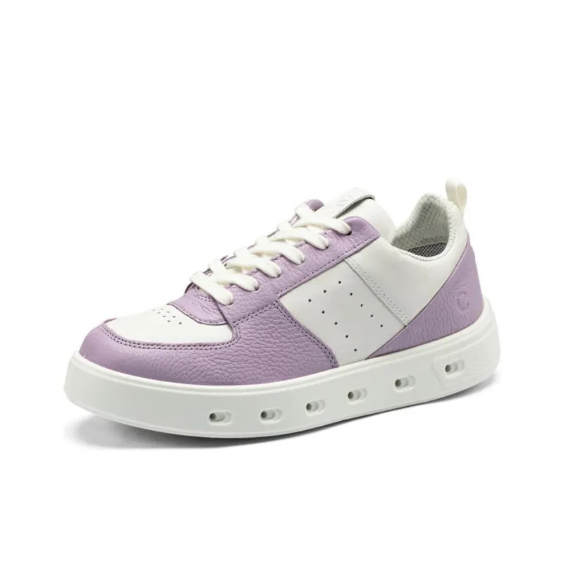 Ecco Low-Top Skateboard Shoes Women's Purple White-2
