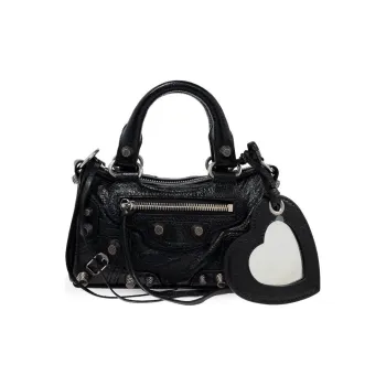 Balenciaga Le Cagole Sheepskin Shoulder Bag, Crossbody Bag, Handbag Nano Women's Black