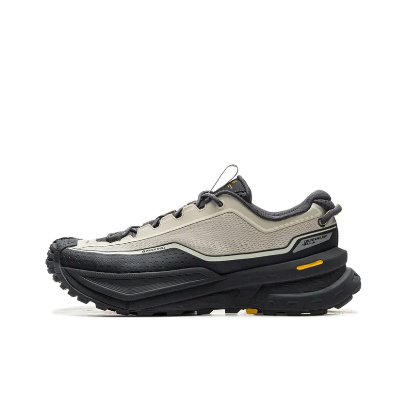 LiNing CF Su Xingchuan Cushioning Abrasion Resistant Support Reflective Low Top Outdoor Hiking Shoes Unisex Black Gray-0