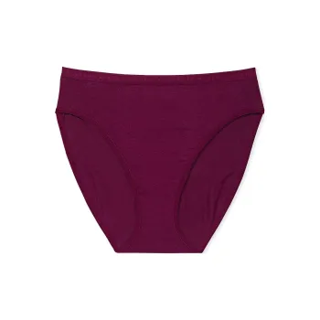 Victoria's Secret Stretch Cotton High-Leg Brief Panty / Plum Rouge Underpants Women's 1 Pack Rose Red