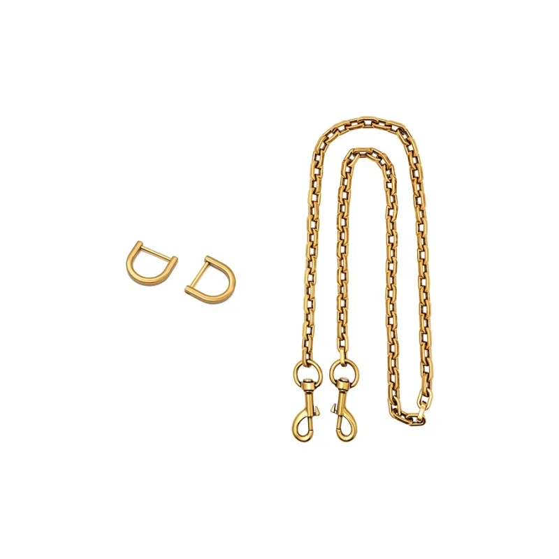Brass Decorative Chain Adjustment Replacement Bag Strap Women's Antique Gold-2