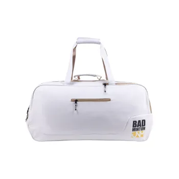 JNM Badminton Racket Bags Holds 2 Pcs Sporty Style Shoulder Bag White Unisex Independent Shoe Compartment