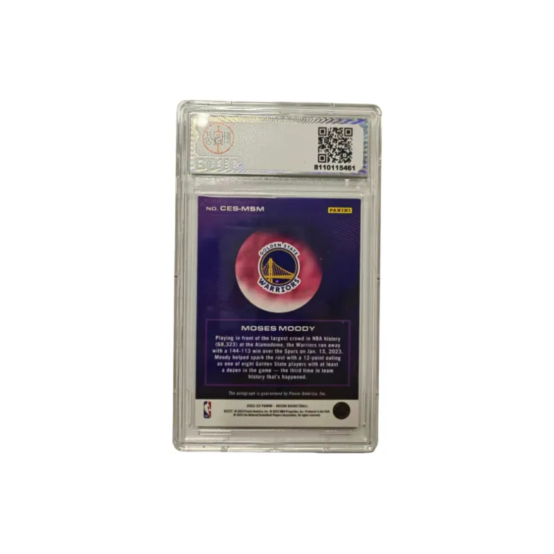 PANINI Moses Moody RECON Public Book Signature 10 Points Card Quality 8.5 Points Graded Cards 1 Pc-1